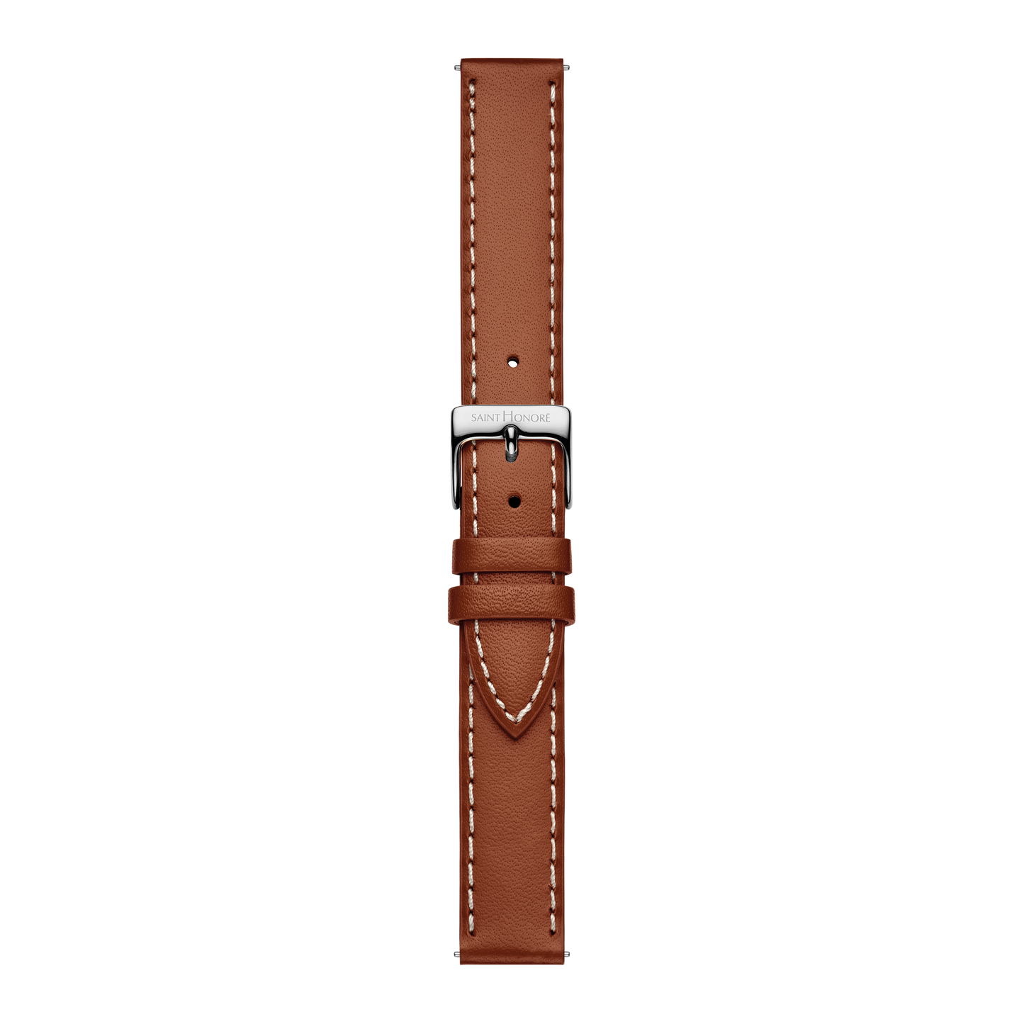 Bracelet cuir véritable 16mm sellier camel