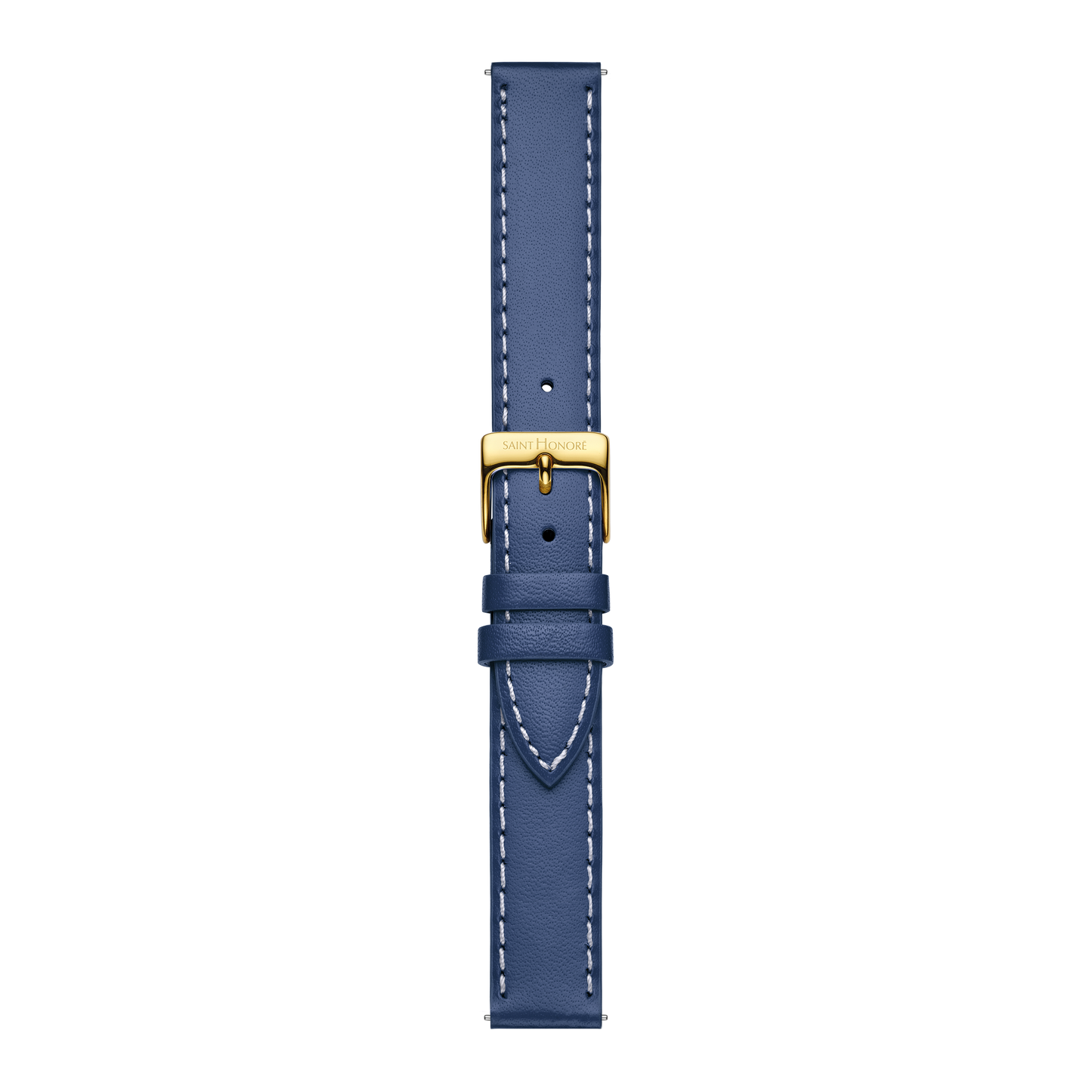 Bracelet cuir véritable 16mm sellier bleu