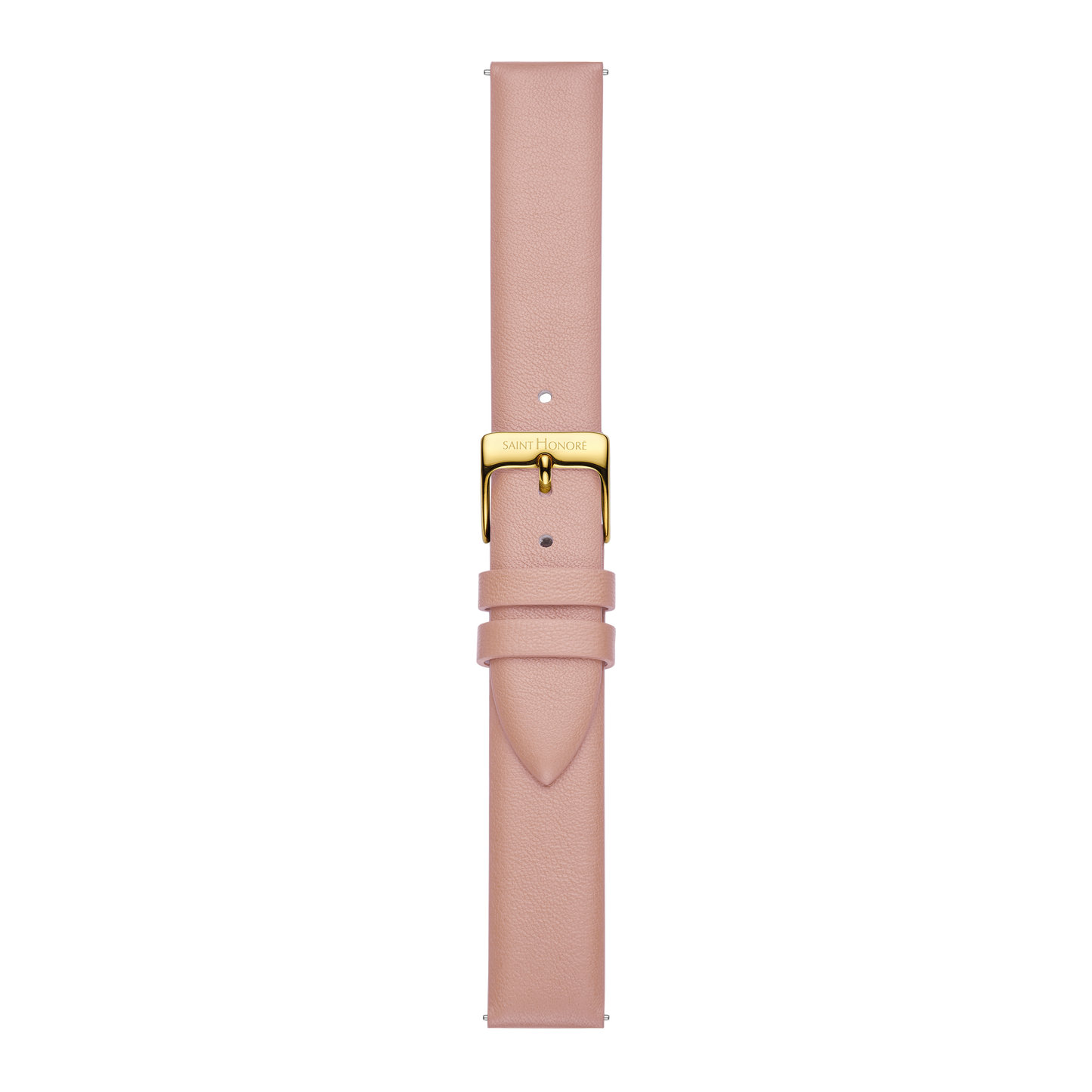 Bracelet cuir véritable 16mm rose pastel lisse