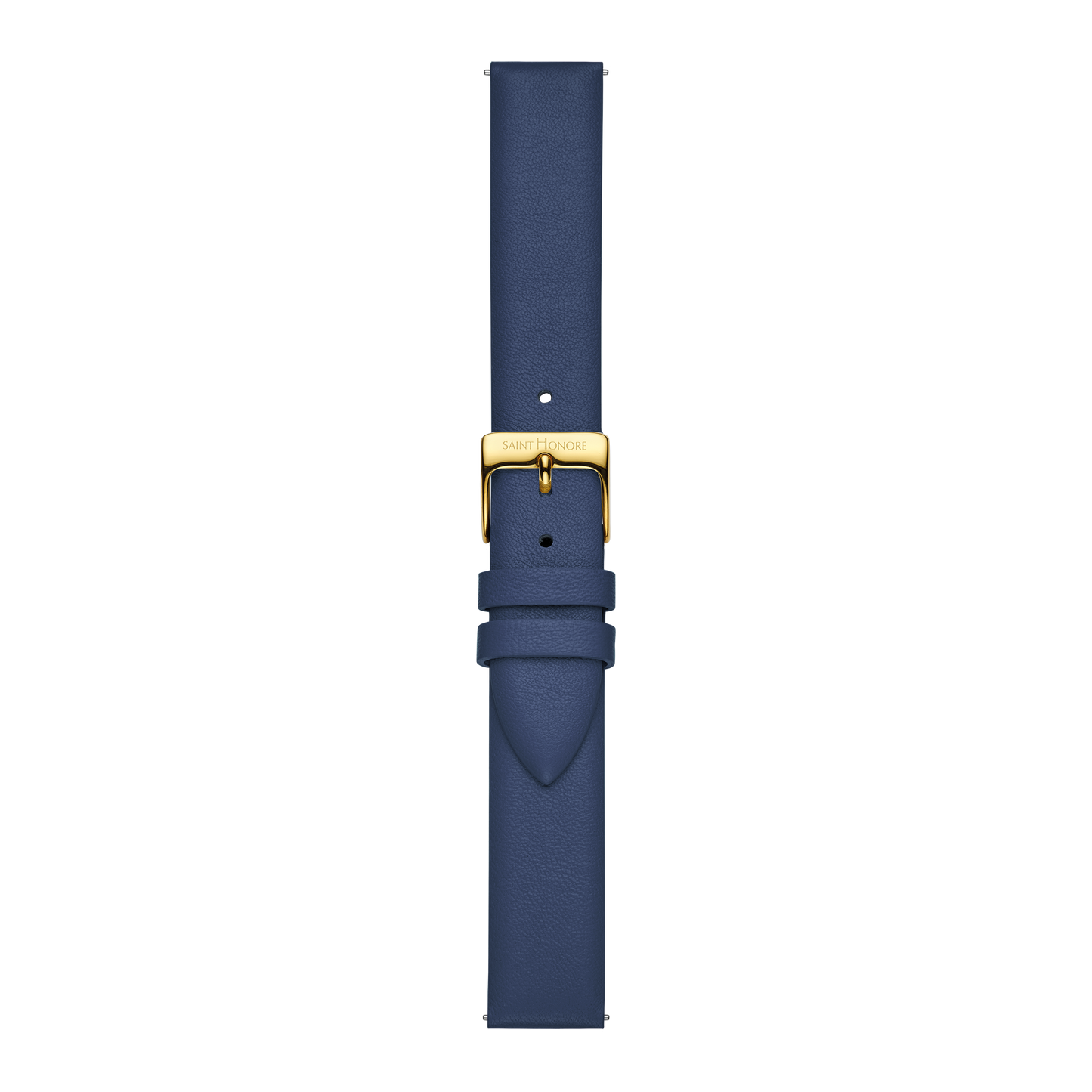Bracelet cuir véritable 16mm bleu lisse