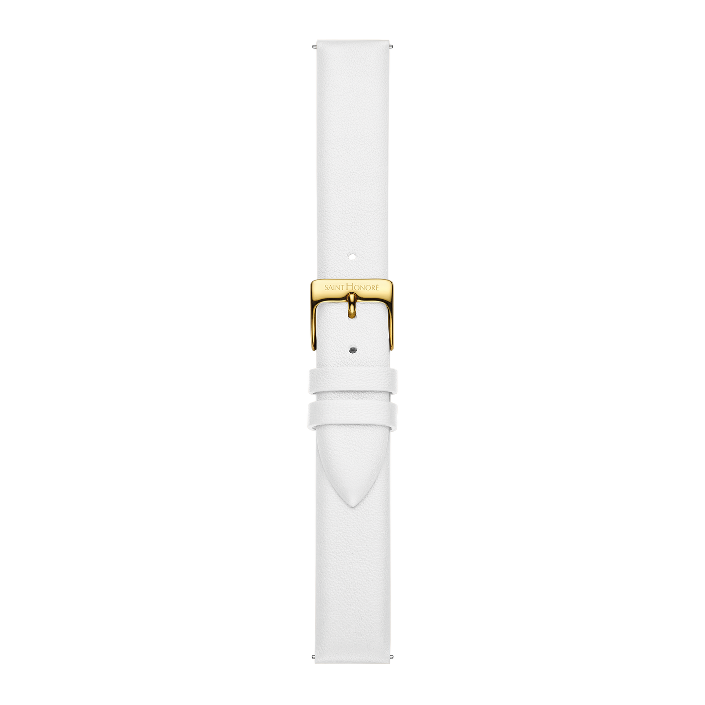 Bracelet cuir véritable 16mm blanc lisse