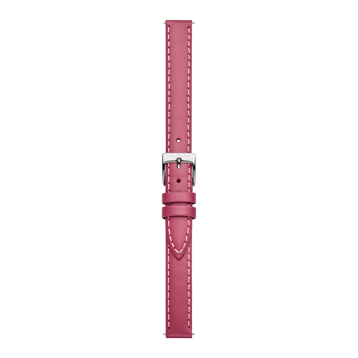 Bracelet cuir véritable 12mm sellier framboise
