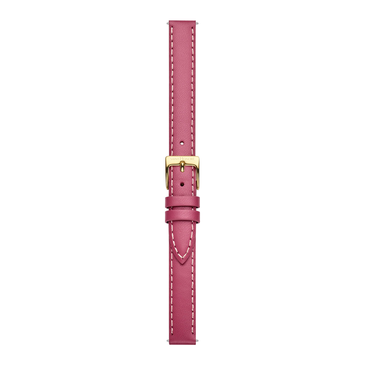 Bracelet cuir véritable 12mm sellier framboise