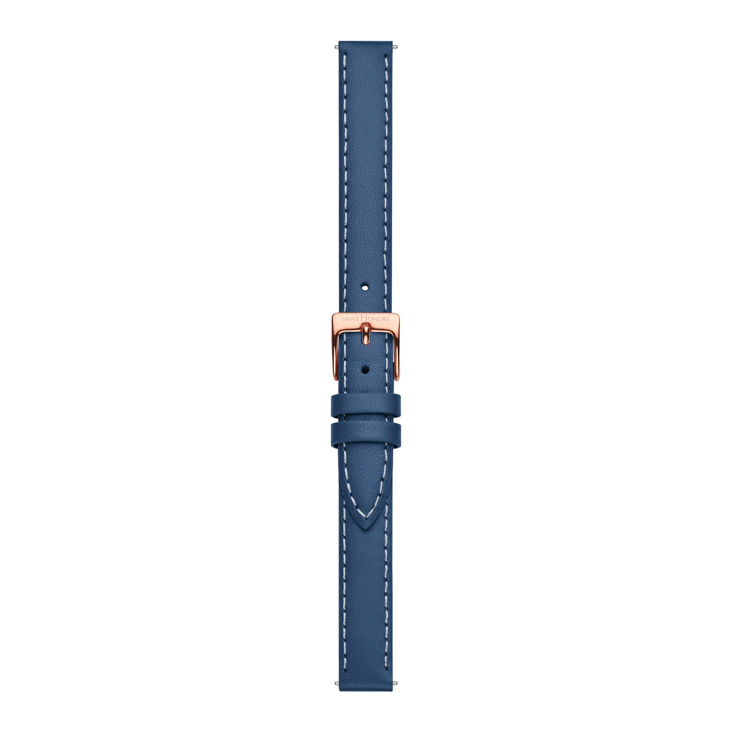 Bracelet cuir véritable 12mm sellier bleu