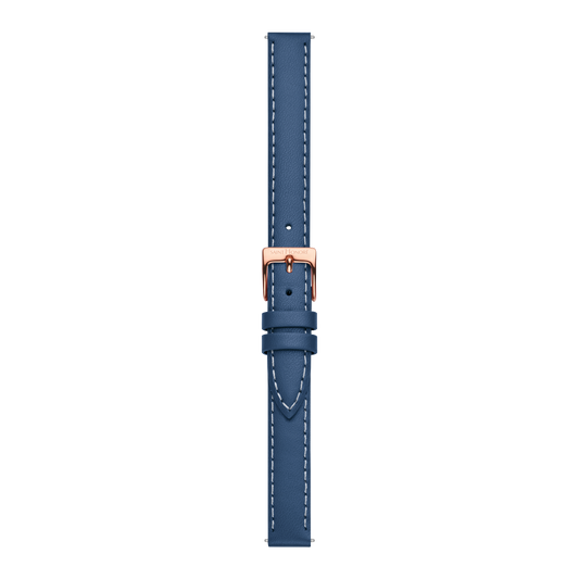 Bracelet cuir véritable 12mm sellier bleu