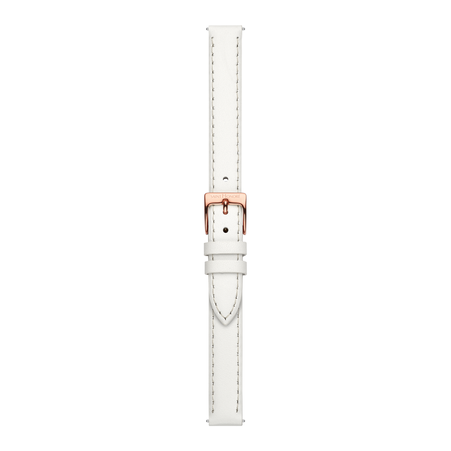 Bracelet cuir véritable 12mm sellier blanc