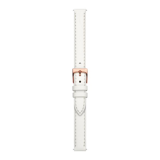 Bracelet cuir véritable 12mm sellier blanc