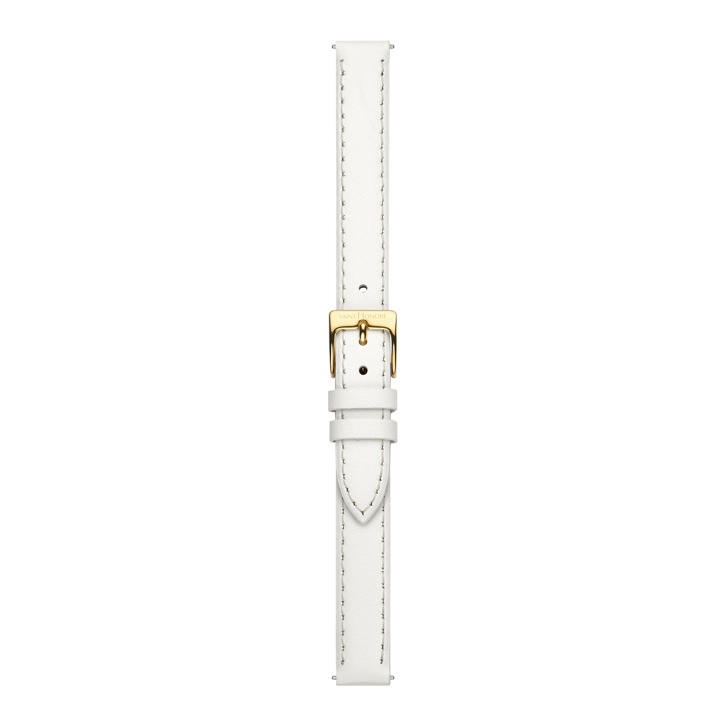 Bracelet cuir véritable 12mm sellier blanc