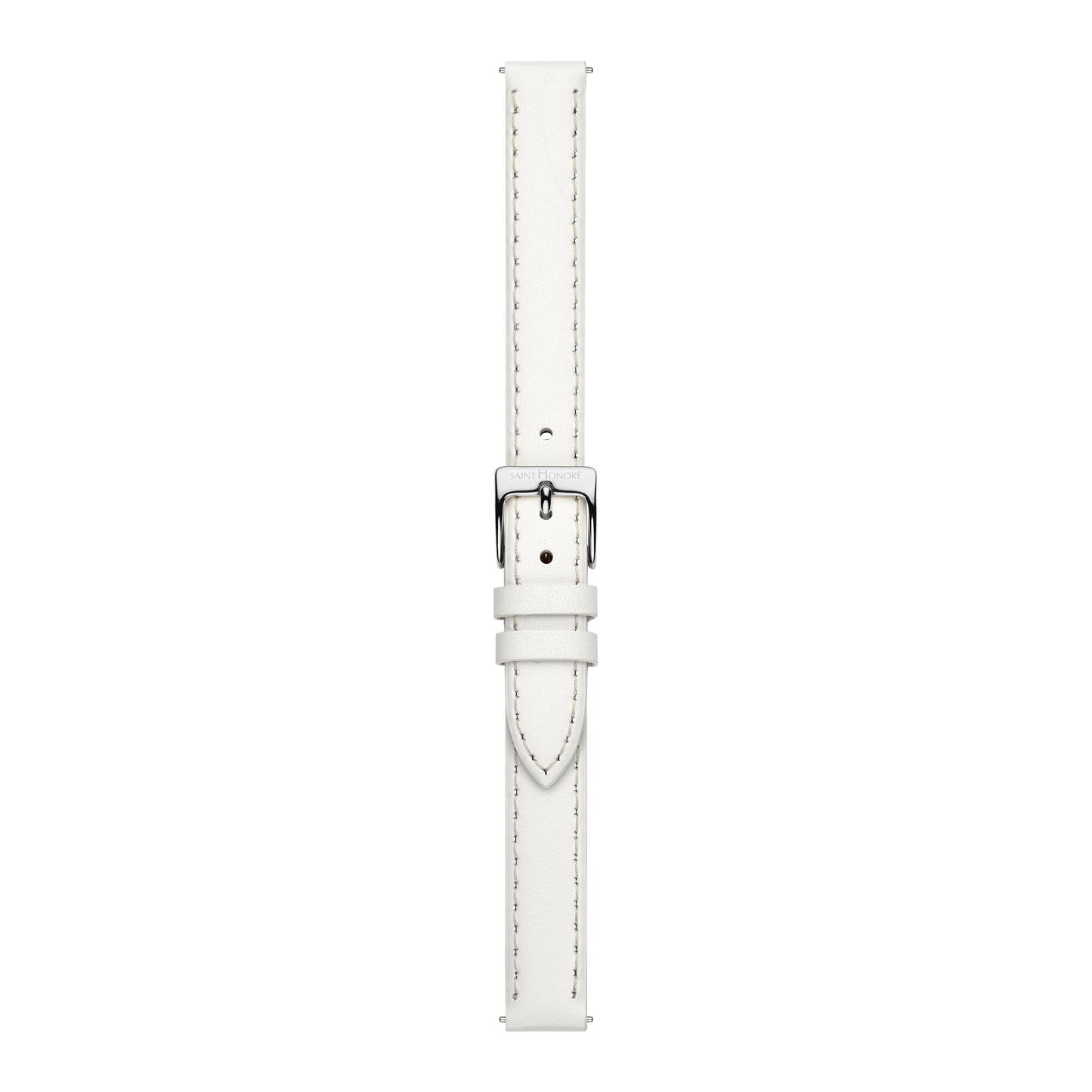 Bracelet cuir véritable 12mm sellier blanc
