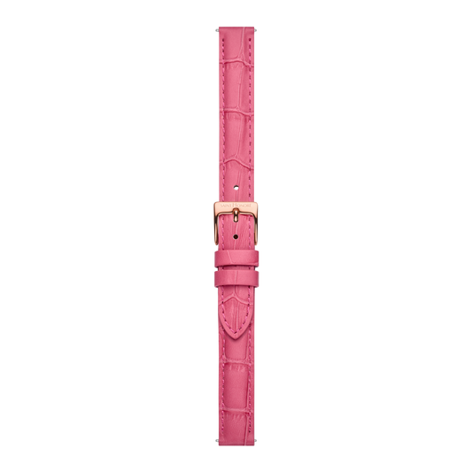 Bracelet cuir véritable 12mm rose
