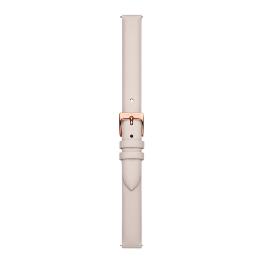 Bracelet cuir véritable 12mm beige lisse