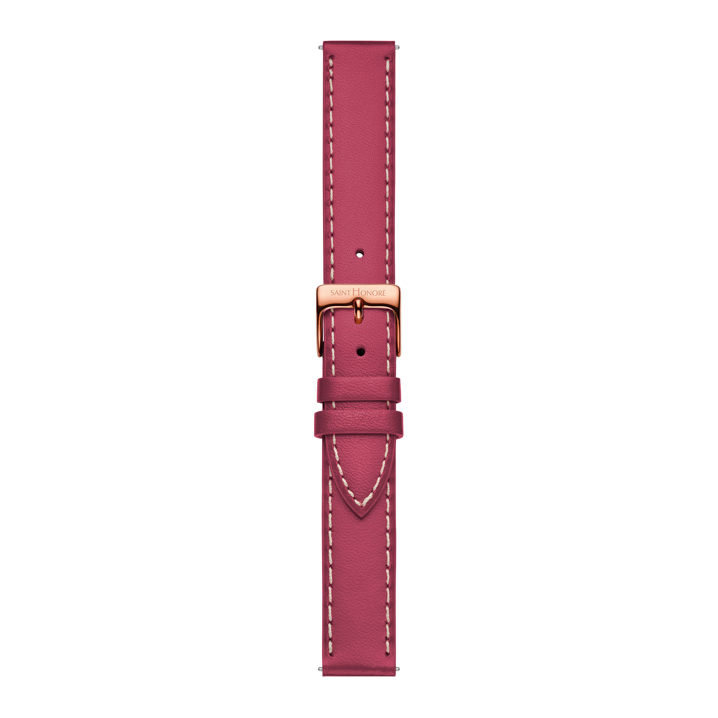 Bracelet cuir véritable 16mm sellier rose