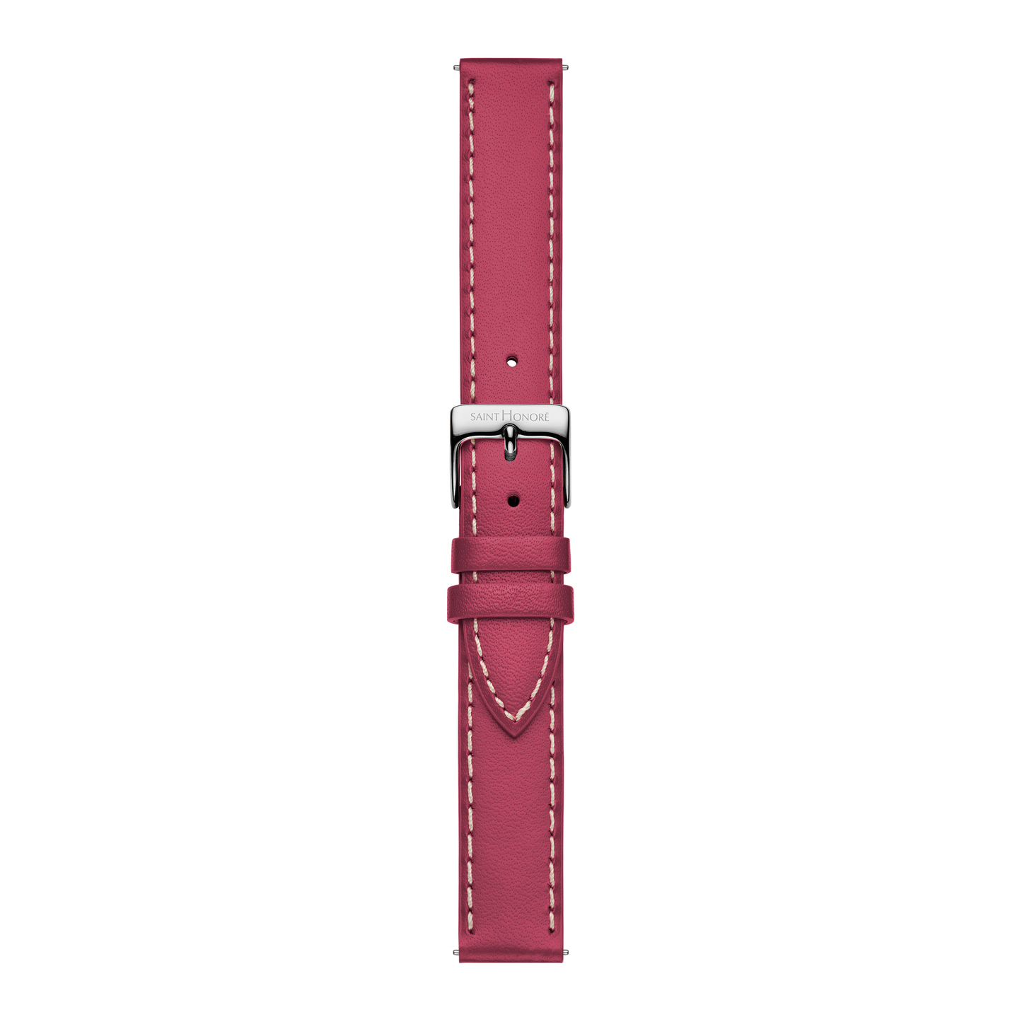 Bracelet cuir véritable 16mm sellier rose