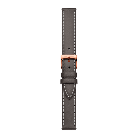 Bracelet cuir véritable 16mm sellier marron