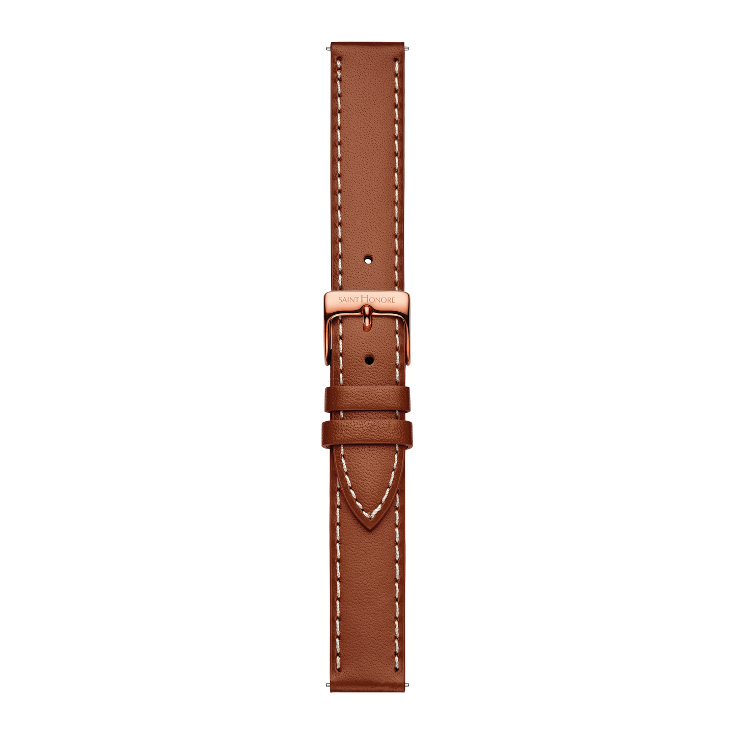 Bracelet cuir véritable 16mm sellier camel