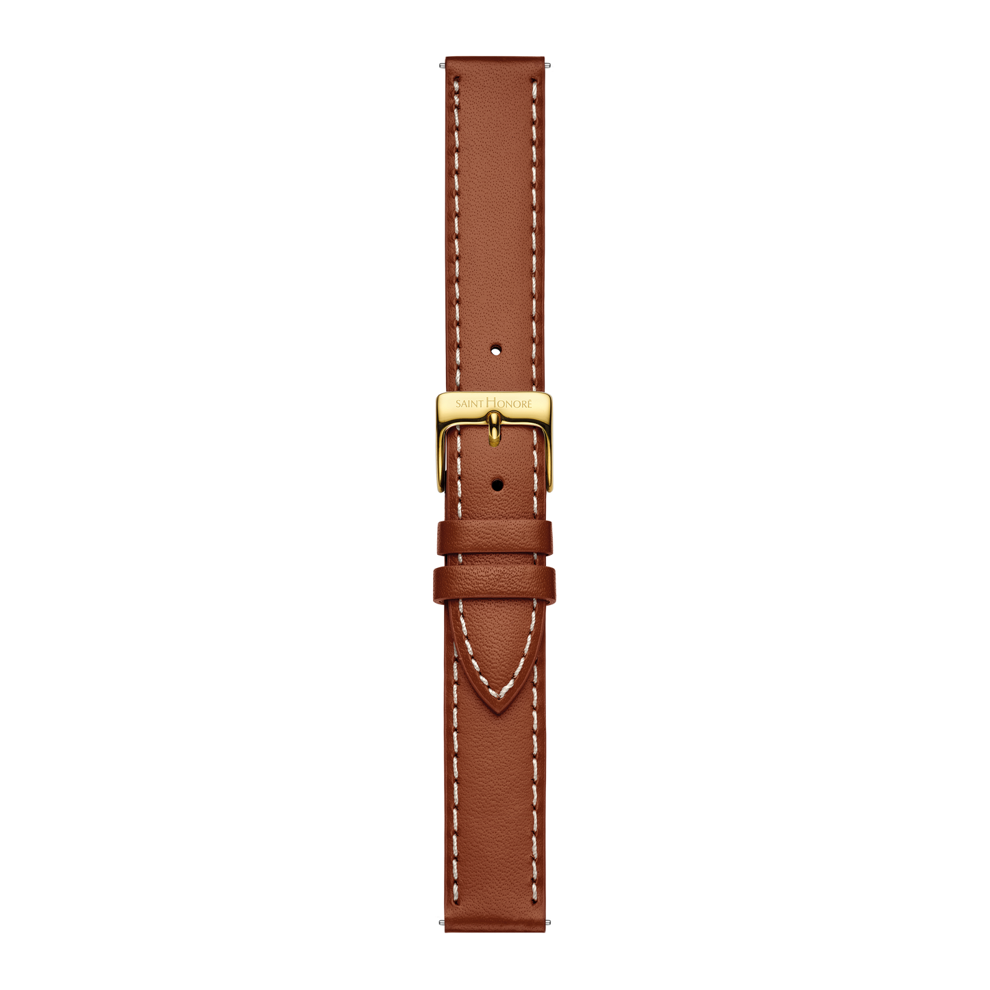 Bracelet cuir véritable 16mm sellier camel