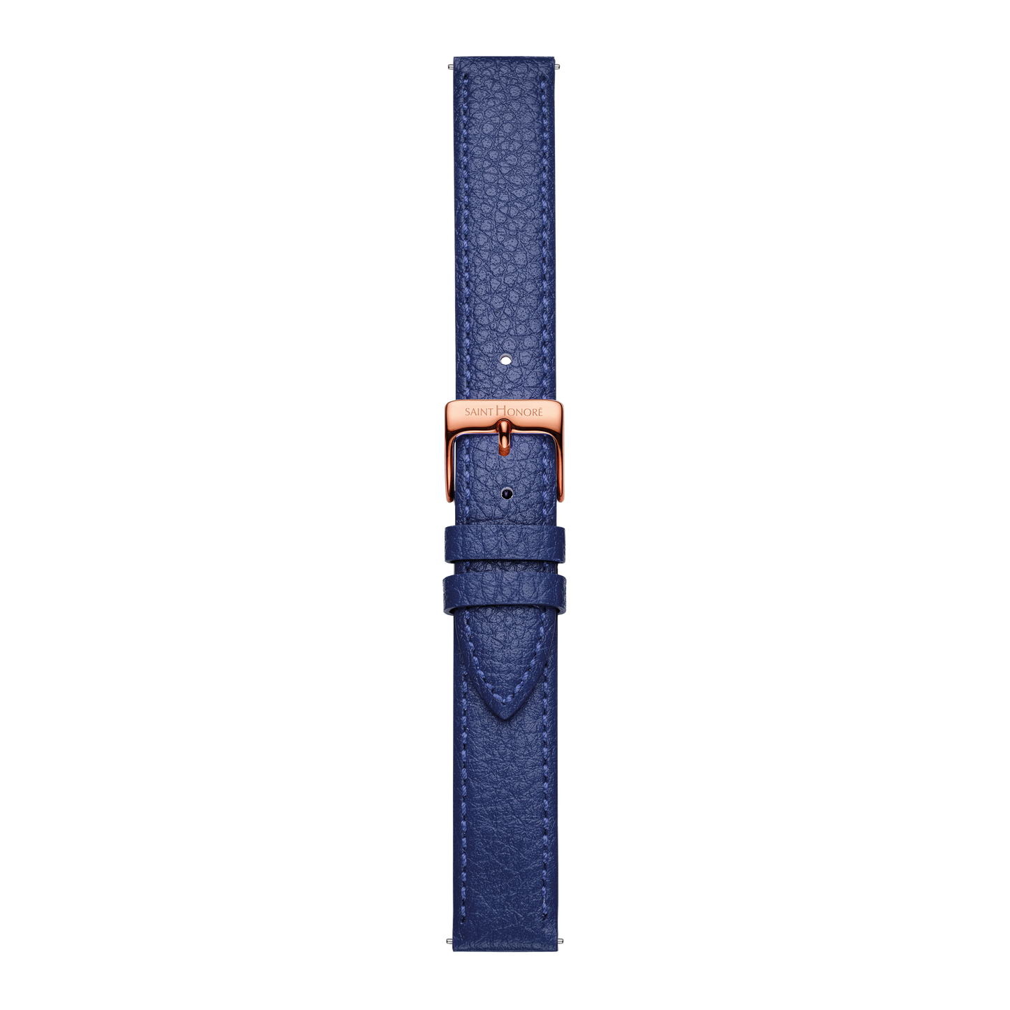Bracelet cuir véritable 16mm bleu grainé