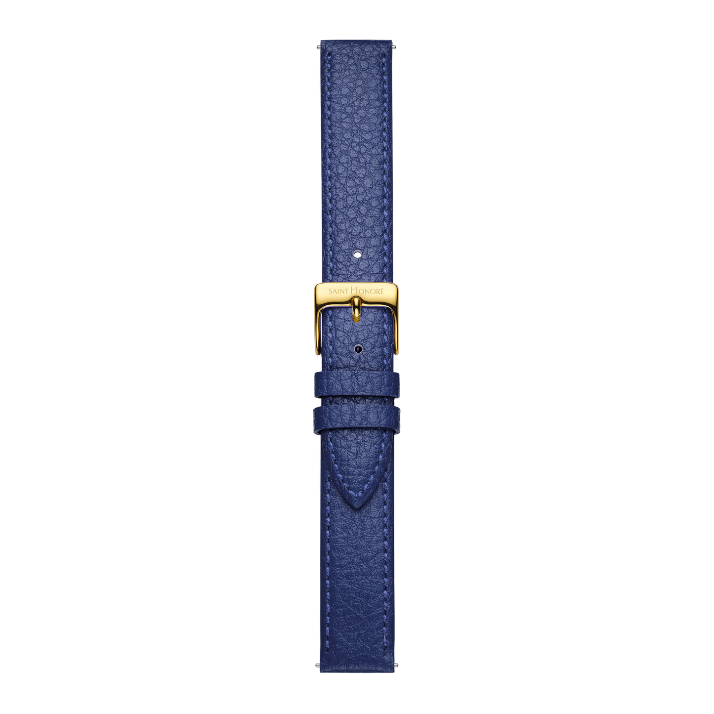 Bracelet cuir véritable 16mm bleu grainé