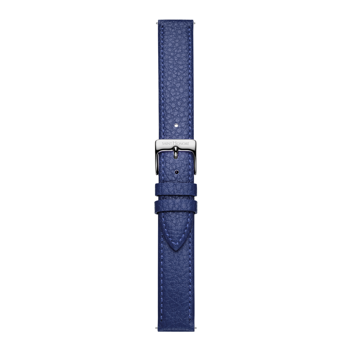 Bracelet cuir véritable 16mm bleu grainé