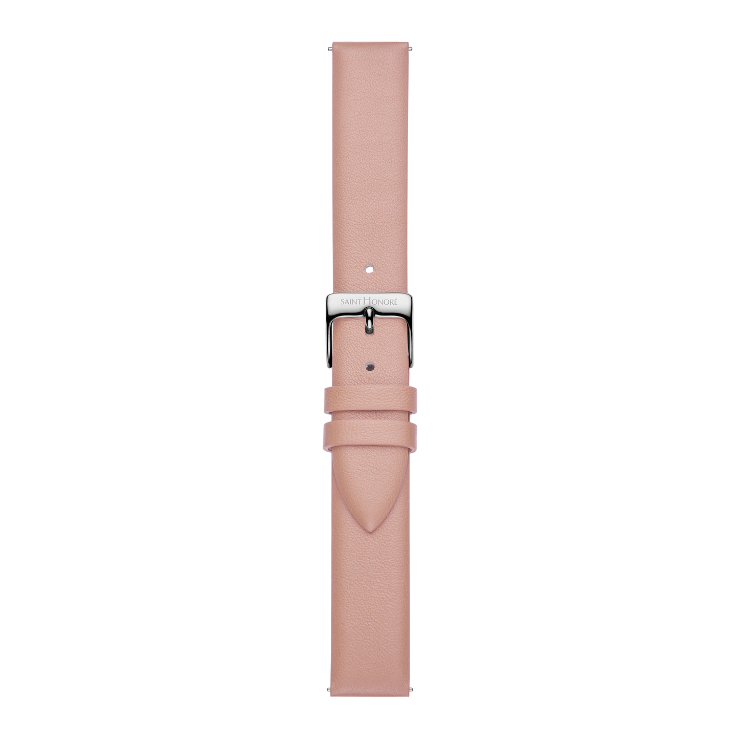 Bracelet cuir véritable 16mm rose pastel lisse