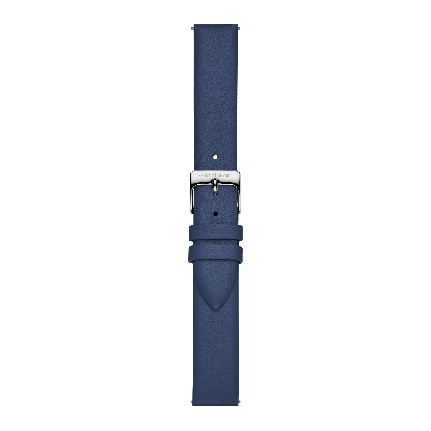 Bracelet cuir véritable 16mm bleu lisse