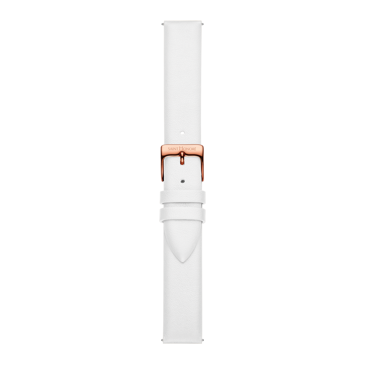 Bracelet cuir véritable 16mm blanc lisse
